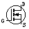 N-channel MOSFET symbol