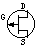 P-channel JFET symbol